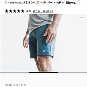 Nobull Lightweight 8.5 inch shorts NWT